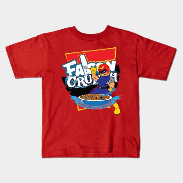 Falcon Crunch Kids T-Shirt by GarBear Designs